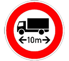 Verbot für Fahrzeuge über die angegebene Gesamtlänge